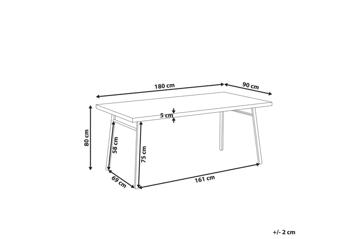 Stensville Ruokapöytä 90x90 cm - Vaaleanruskea/Musta - Huonekalut - Pöytä & ruokailuryhmä - Ruokapöydät & keittiön pöydät