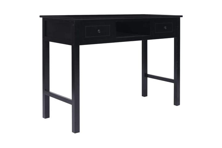 beBasic Työpöytä musta 108x45x76 cm täysi keisaripuu - Musta - Tietokonepöytä
 - Sähköpöytä & säädettävä työpöytä - Kokoontaitettavat pöydät - Kirjoituspöytä - Marmoripöydät