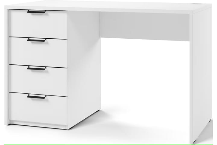 Kirjoituspöytä Barold 120x60 cm - Valkoinen - Tietokonepöytä
 - Kirjoituspöytä