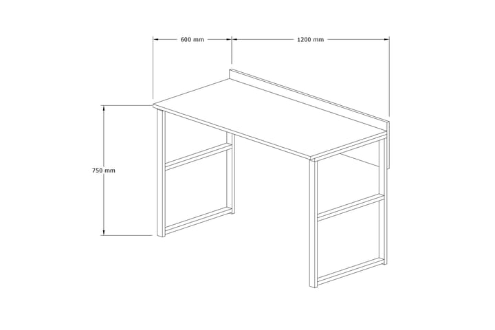 Kirjoituspöytä Dehana 120 cm - Ruskea/Musta - Huonekalut - Pöytä & ruokailuryhmä - Työpöytä
 - Kirjoituspöytä