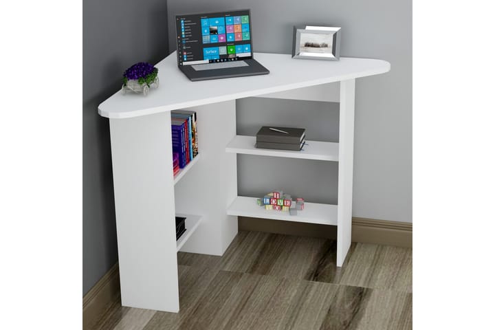 Kirjoituspöytä Groah 94 cm - Valkoinen - Tietokonepöytä
 - Sähköpöytä & säädettävä työpöytä - Kirjoituspöytä - Kokoontaitettavat pöydät - Marmoripöydät