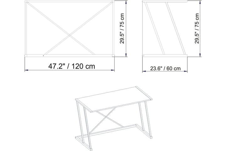 Kirjoituspöytä Maglaby 120 cm - Ruskea - Huonekalut - Pöytä & ruokailuryhmä - Työpöytä
 - Kirjoituspöytä