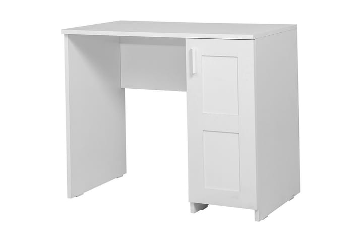 Kirjoituspöytä Mundusar 90 cm Säilytyksellä kaappi - Valkoinen - Tietokonepöytä
 - Sähköpöytä & säädettävä työpöytä - Kirjoituspöytä - Kokoontaitettavat pöydät - Marmoripöydät