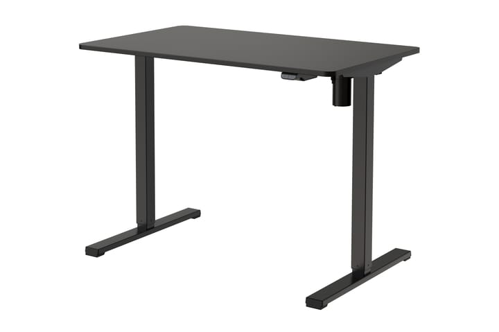 Kirjoituspöytä Shabus 100x60 cm Korkeussäädettävä - Musta - Tietokonepöytä
 - Sähköpöytä & säädettävä työpöytä - Kirjoituspöytä - Kokoontaitettavat pöydät - Marmoripöydät