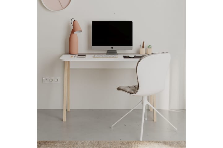 Kirjoituspöytä Shett 120x75x120 cm - Vaaleanruskea - Tietokonepöytä
 - Sähköpöytä & säädettävä työpöytä - Kirjoituspöytä - Kokoontaitettavat pöydät - Marmoripöydät