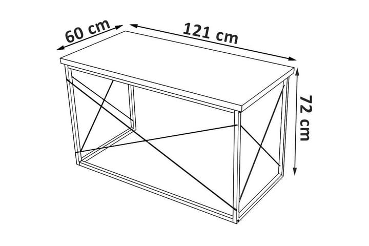 Kirjoituspöytä Tunisimo 121x72x121 cm - Valkoinen - Huonekalut - Pöytä & ruokailuryhmä - Työpöytä
 - Kirjoituspöytä