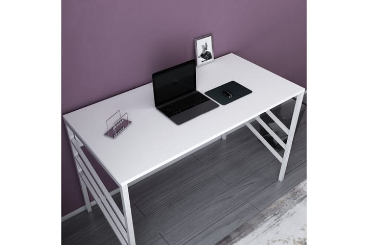 Kirjoituspöytä Yepan 60x74,8x120 cm - Valkoinen - Tietokonepöytä
 - Sähköpöytä & säädettävä työpöytä - Kirjoituspöytä - Kokoontaitettavat pöydät - Marmoripöydät