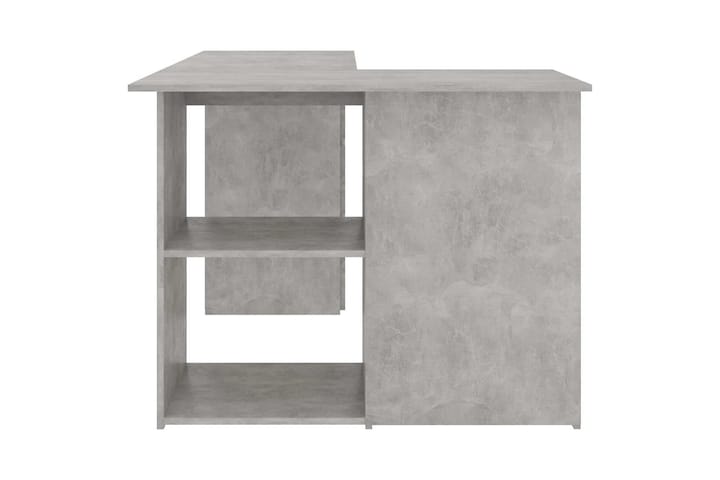 Kulmapöytä betoninharmaa 145x100x76 cm lastulevy - Harmaa - Tietokonepöytä
 - Kirjoituspöytä