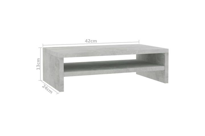 Näyttökoroke betoninharmaa 42x24x13 cm lastulevy - Harmaa - Huonekalut - Pöytä & ruokailuryhmä - Työpöytä
 - Kirjoituspöytä