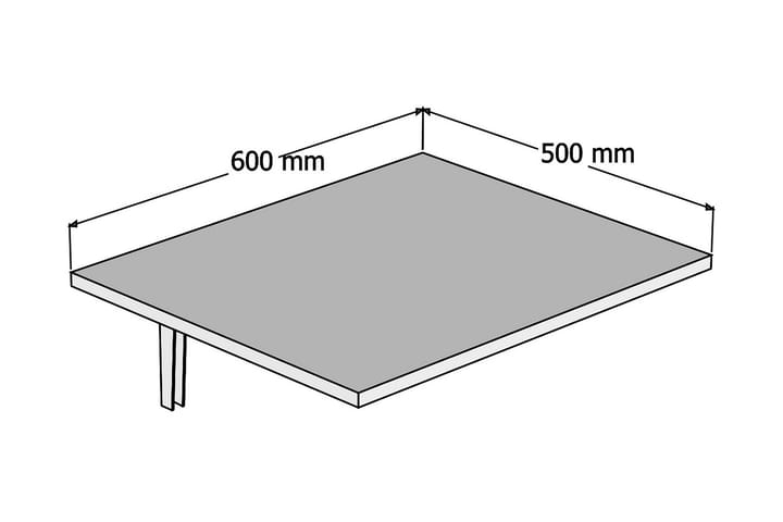 Taitettava Pöytä Cunninghan 50 cm - Valkoinen - Huonekalut - Pöytä & ruokailuryhmä - Työpöytä
 - Kirjoituspöytä