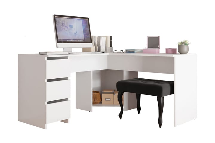 Työpöytä Areias 142 cm - Valkoinen - Tietokonepöytä
 - Sähköpöytä & säädettävä työpöytä - Kirjoituspöytä - Kokoontaitettavat pöydät - Marmoripöydät