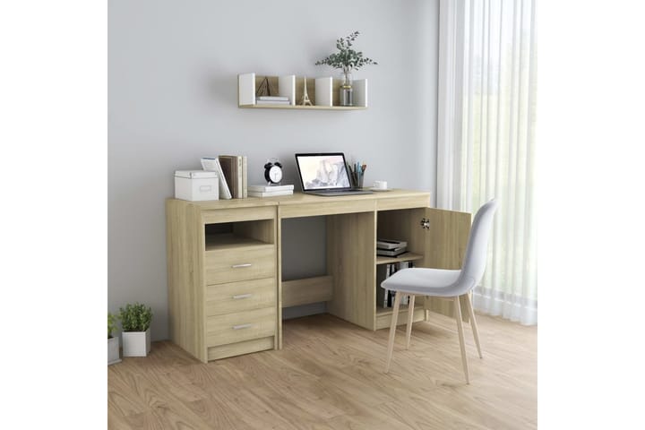 Työpöytä Sonoma-tammi 140x50x76 cm lastulevy - Tietokonepöytä
 - Kirjoituspöytä