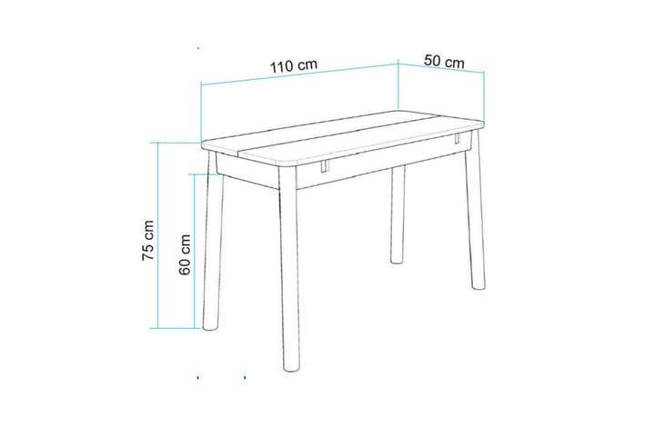 Valsot Ruokapöytä 110 cm - Tammi - Huonekalut - Pöytä & ruokailuryhmä - Ruokapöydät & keittiön pöydät