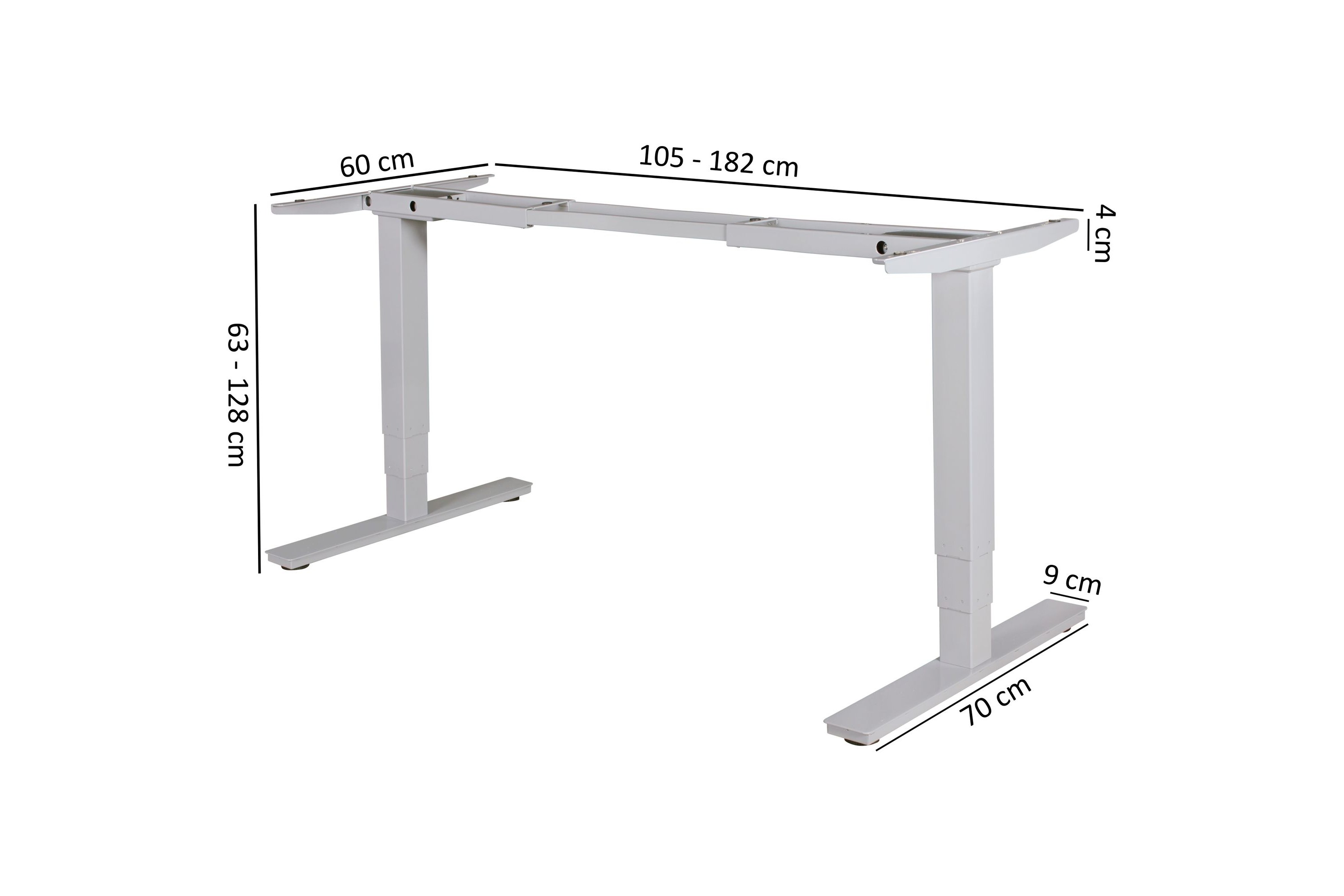 Höj- Och Sänkbart Kirjoituspöytä Lyngs 182 Cm - Tietokonepöytä | Kodin1.com