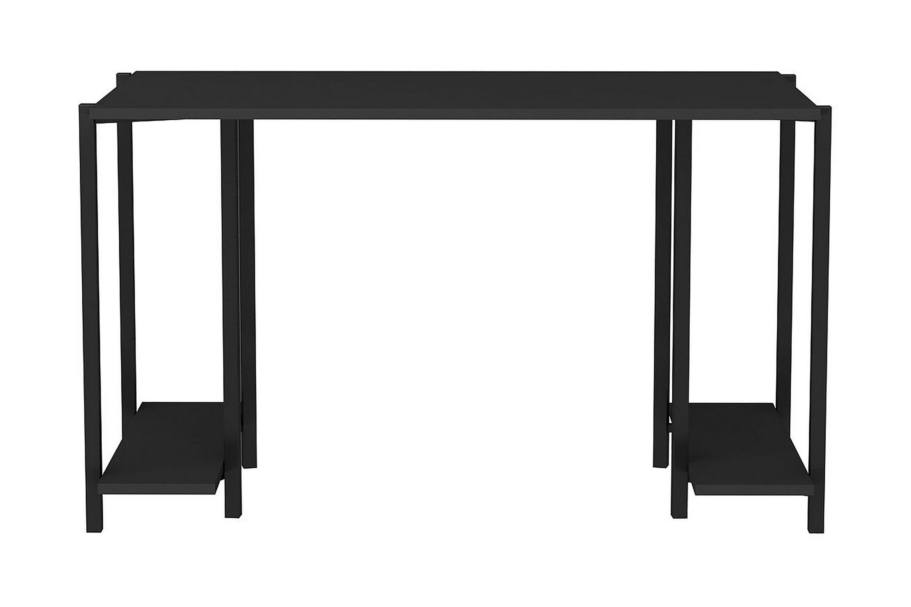 Kirjoituspöytä Yepan 60x73,8x125,2 cm Säilytyksellä - Musta/Antrasiitti