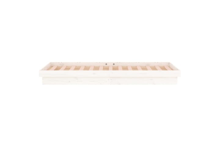beBasic Sängynrunko LED-valoilla valkoinen 100x200 cm täysi puu - Valkoinen - Sänkykehikot & sängynrungot - Taittosänky
