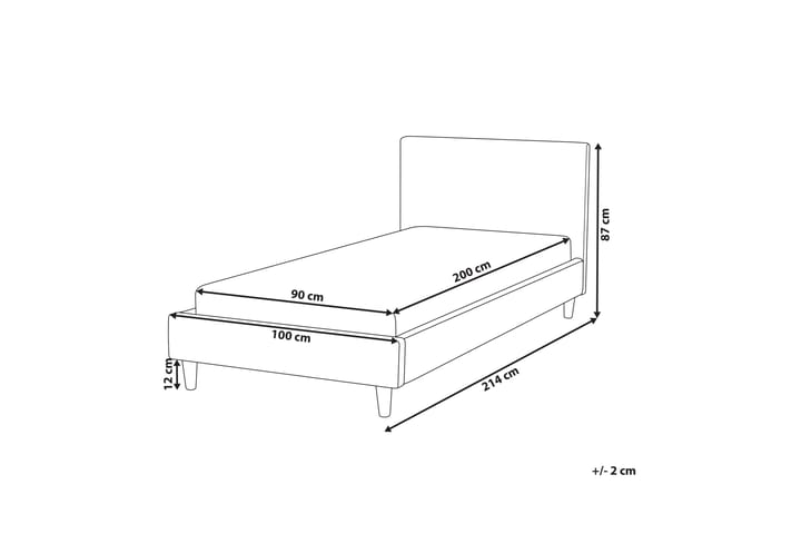 Bossom Sänkykehys 90x200 cm - Sininen/Tumma puu - Huonekalut - Sänky - Sänkykehikot & sängynrungot