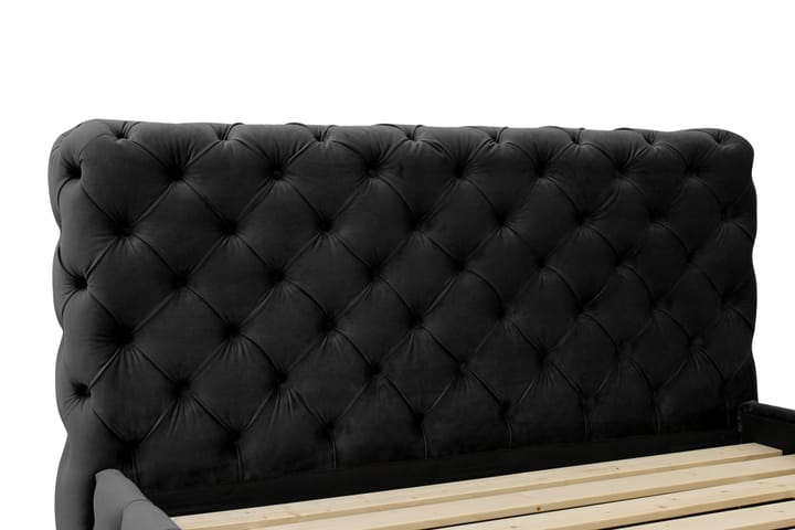 Chesterfield Sänkykehys sis. Patja 120x200 cm - Musta - Huonekalut - Sänky - Runkopatjasängyt