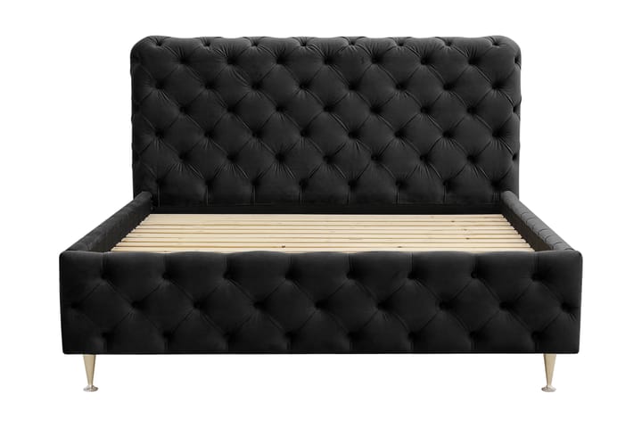 Chesterfield Sänkykehys sis. Patja 120x200 cm - Musta - Huonekalut - Sänky - Runkopatjasängyt