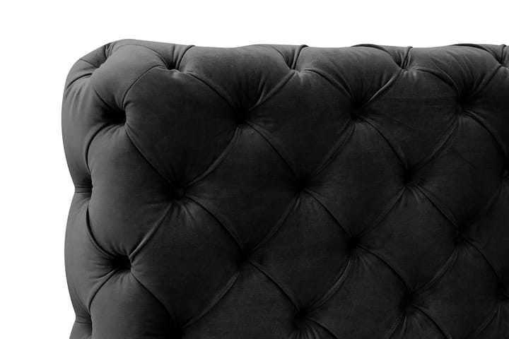 Chesterfield Sänkypaketti Sängynrunko ja Patja 180x200 cm - Musta - Huonekalut - Sänky - Runkopatjasängyt