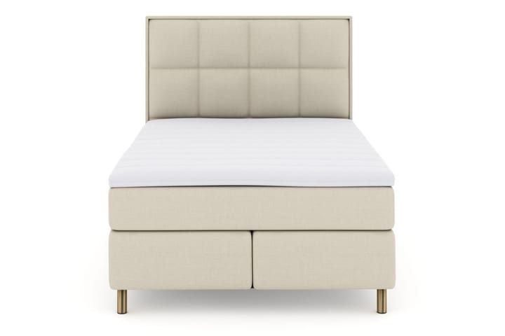 Sänkypaketti Choice No 3 160x200 Kova/Medium - Beige/Kuparijalat - Huonekalut - Sänky - Jenkkisängyt