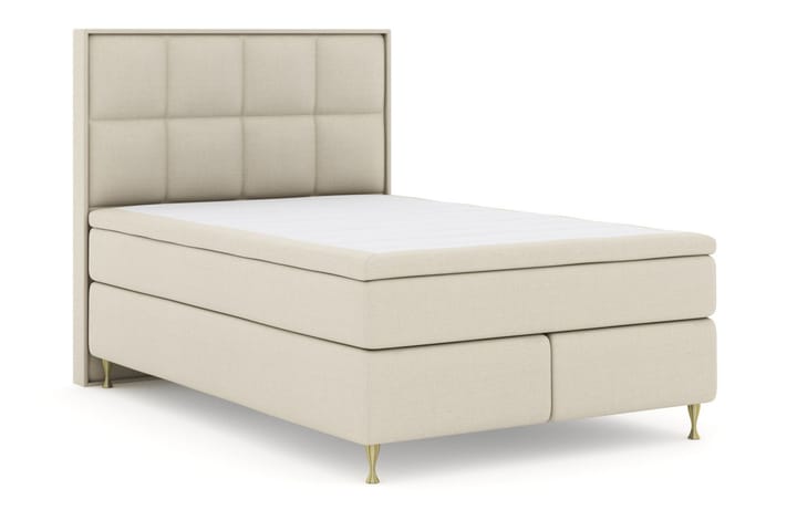 Sänkypaketti Choice No 4 160x200 Kova - Beige/Kulta Jalat - Huonekalut - Sänky - Jenkkisängyt