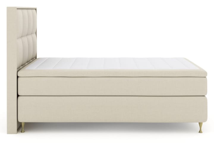 Sänkypaketti Choice No 4 160x200 Kova - Beige/Kulta Jalat - Huonekalut - Sänky - Jenkkisängyt