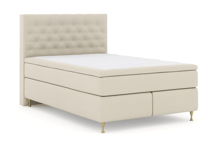 Sänkypaketti Choice No 4 160x200 Kova/Medium - Beige/Kulta Jalat - Huonekalut - Sänky - Jenkkisängyt