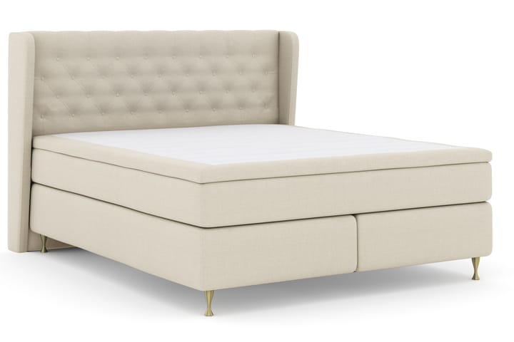 Sänkypaketti Choice No 4 180x200 Kova - Beige/Kulta Jalat - Huonekalut - Sänky - Jenkkisängyt