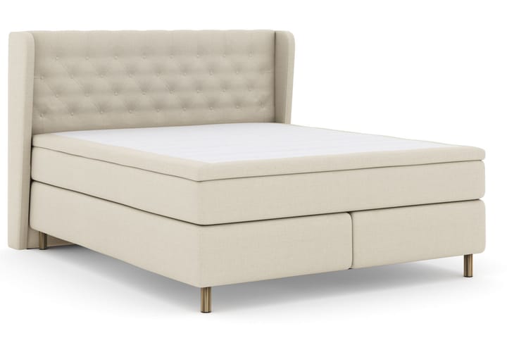 Sänkypaketti Choice No 4 180x200 Kova/Medium - Beige/Kuparijalat - Huonekalut - Sänky - Jenkkisängyt