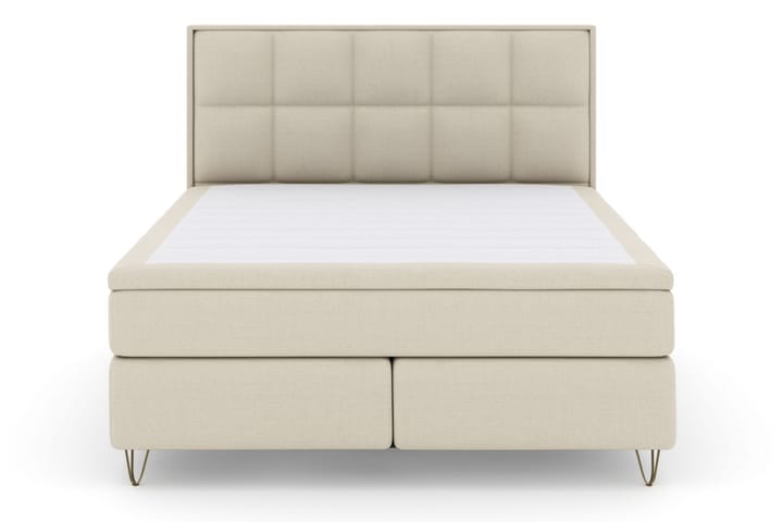 Sänkypaketti Choice No 4 180x200 Kova/Medium - Beige/V-Malli Metallijalat - Huonekalut - Sänky - Jenkkisängyt