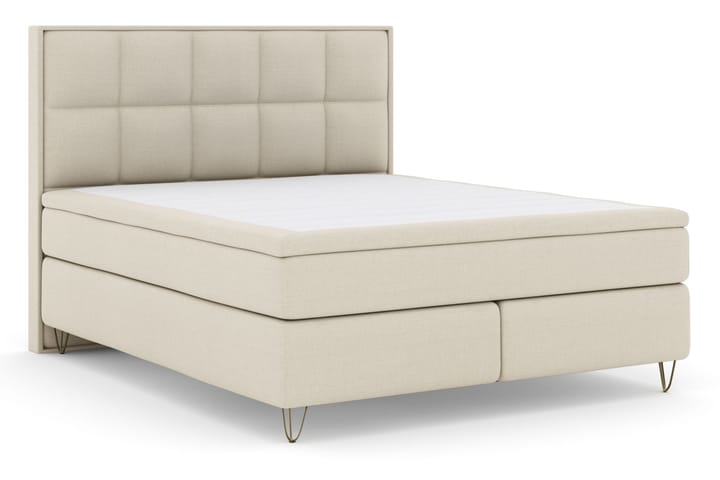 Sänkypaketti Choice No 4 180x200 Kova/Medium - Beige/V-Malli Metallijalat - Huonekalut - Sänky - Jenkkisängyt