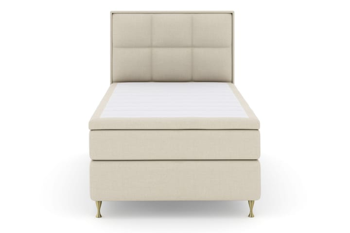 Sänkypaketti Choice No 5 120x200 Kova Lateksi - Beige/Kulta Jalat - Huonekalut - Sänky - Jenkkisängyt