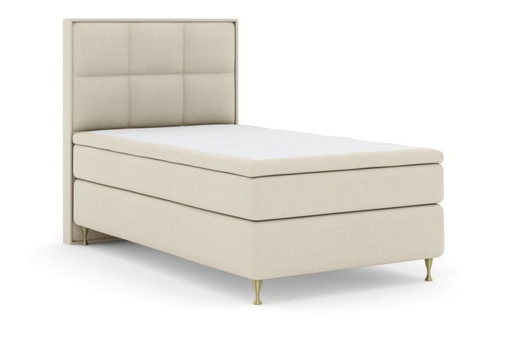 Sänkypaketti Choice No 5 120x200 Kova Lateksi - Beige/Kulta Jalat - Huonekalut - Sänky - Jenkkisängyt