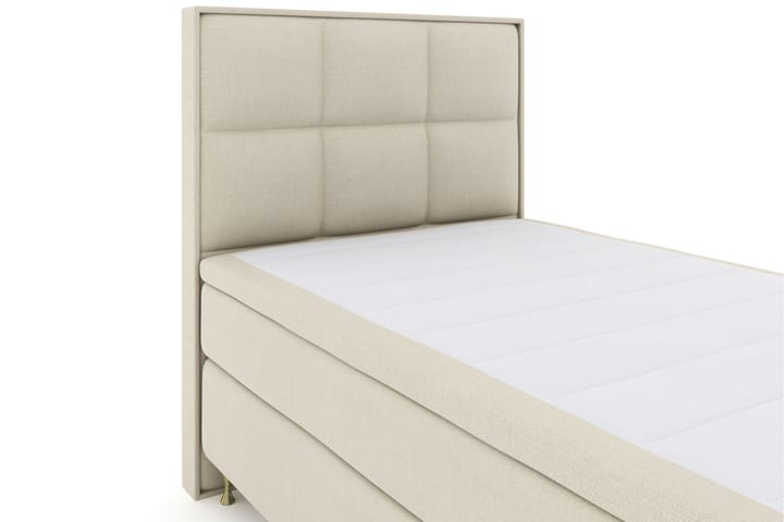 Sänkypaketti Choice No 5 120x200 Kova Lateksi - Beige/Kulta Jalat - Huonekalut - Sänky - Jenkkisängyt