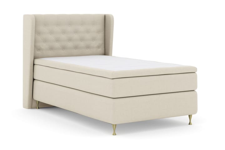 Sänkypaketti Choice No 5 120x200 Kova Lateksi - Beige/Kulta Jalat - Huonekalut - Sänky - Jenkkisängyt