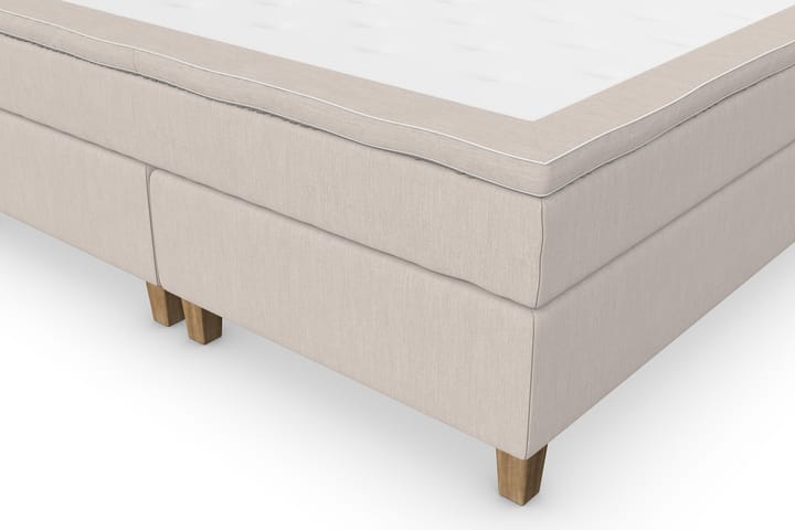 Sänkypaketti Jenkkisänky Roma Lyx 160x200 - Beige/Tammijalat - Huonekalut - Sänky - Jenkkisängyt