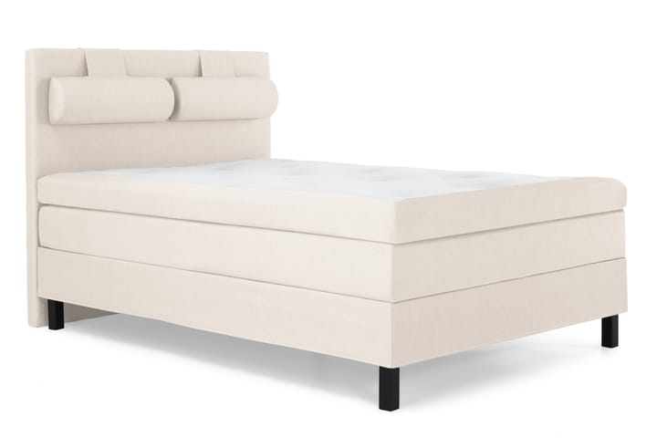 Sänkypaketti Olivia 140x200 Sileä Sängynpääty Beige - Polyeetteri Niskatyyny Suuri - Huonekalut - Sänky - Jenkkisängyt