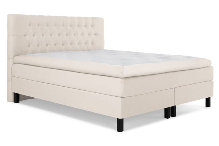 Sänkypaketti Olivia 180x200 Diamant Sängynpääty Beige - Polyeetteri - Huonekalut - Sänky - Jenkkisängyt