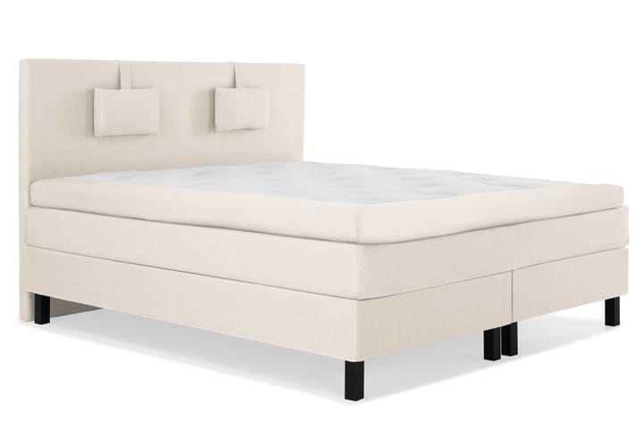 Sänkypaketti Olivia 180x200 Sileä Sängynpääty Beige - Polyeetteri Niskatyyny Pieni - Huonekalut - Sänky - Jenkkisängyt