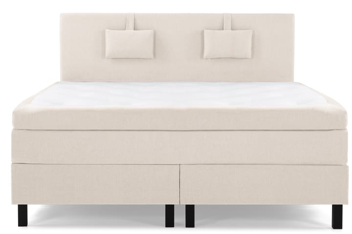 Sänkypaketti Olivia 180x200 Sileä Sängynpääty Beige - Polyeetteri Niskatyyny Pieni - Huonekalut - Sänky - Jenkkisängyt