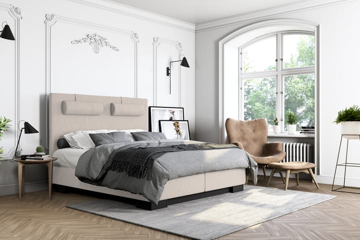 Sänkypaketti Romance Lyx 140x210 - Beige - Huonekalut - Sänky - Jenkkisängyt