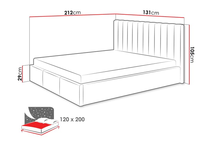 Laargard / Cosmo sängrungot 120x200 cm - Vihreä - Huonekalut - Sänky - Sänkykehikot & sängynrungot