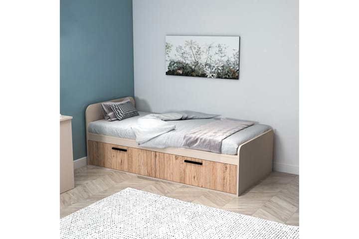 Newra Sängynrunko 91x194 cm - Beige - Huonekalut - Sänky - Sänkykehikot & sängynrungot