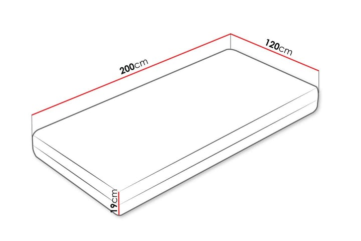 Billok Jousipatja 120x200 cm - Valkoinen - Huonekalut - Sänky - Patja - Joustinpatjat