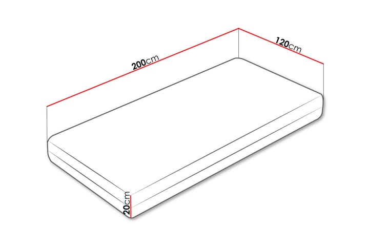 Freeborn joustinpatja 120x200 cm - Valkoinen - Huonekalut - Sänky - Patja - Joustinpatjat