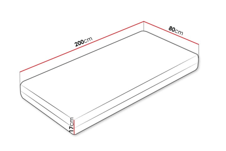 Guntorp Jousipatja 80x200 cm - Valkoinen - Huonekalut - Sänky - Patja - Joustinpatjat