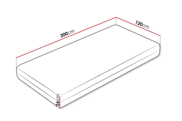 Huvudstorp Jousimadrassi 120x200 cm - Valkoinen - Huonekalut - Sänky - Patja - Joustinpatjat