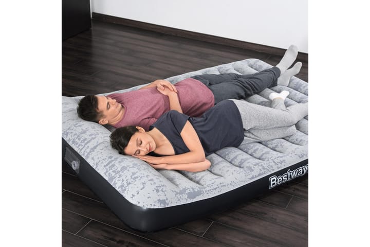 Tritech Airbed Queen Fashon Flock ilmapatja Harmaa - Bestway - Huonekalut - Sänky - Patja - Ilmapatja & varavuode