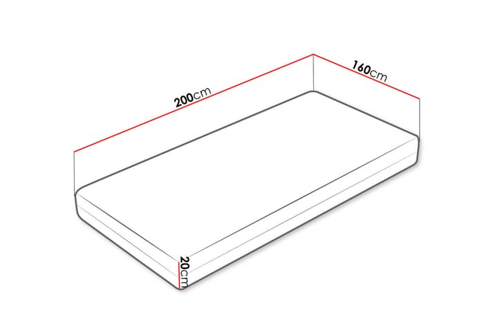 Profi Patja 200x160x20 cm - 160x200 - Huonekalut - Sänky - Patja - Joustinpatjat